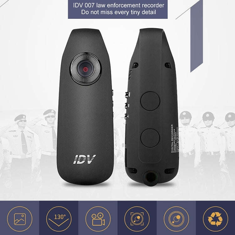 IDV 007 HD 1080P Clip Design Law Enforcement Recorder Portable Mini Monitoring Recorder, Support ...