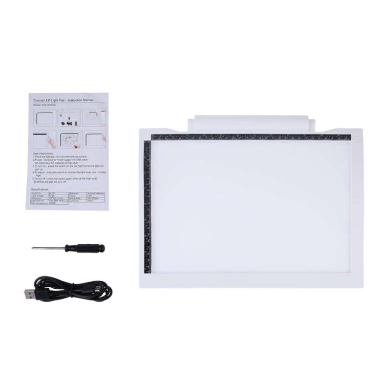 A4-19 6.5W Three Level of Brightness Dimmable A4 LED Drawing Sketchpad Light Pad with USB Cable (...