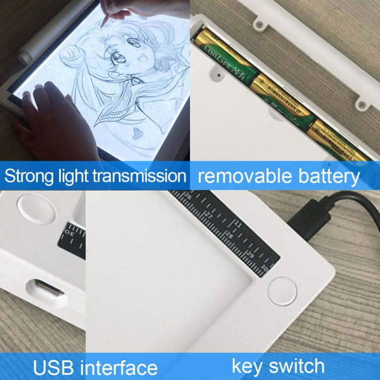 A4-19 6.5W Three Level of Brightness Dimmable A4 LED Drawing Sketchpad Light Pad with USB Cable (...