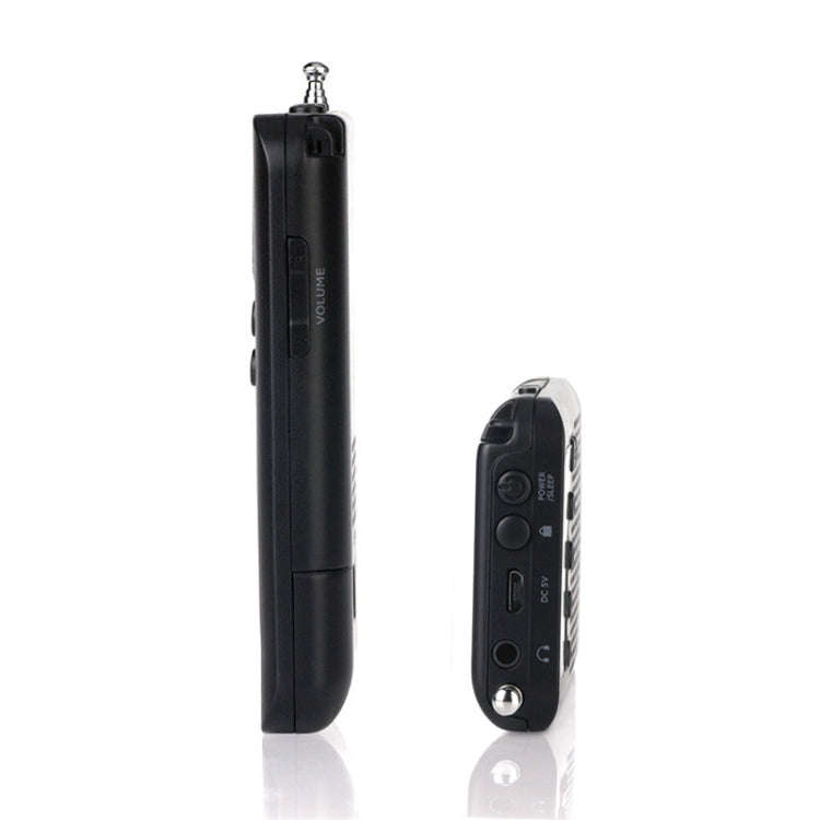 HRD-104 Mini Portable FM + AM Two Band Radio with Loudspeaker(Black)