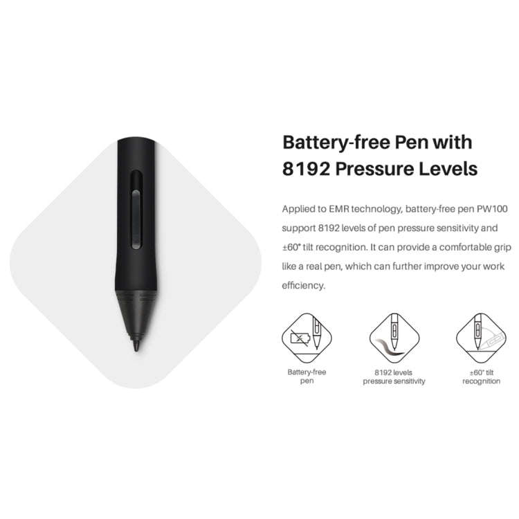 HUION H1161 5080 LPI Touch Strip Art Drawing Tablet for Fun, with Battery-free Pen & Pen Holder