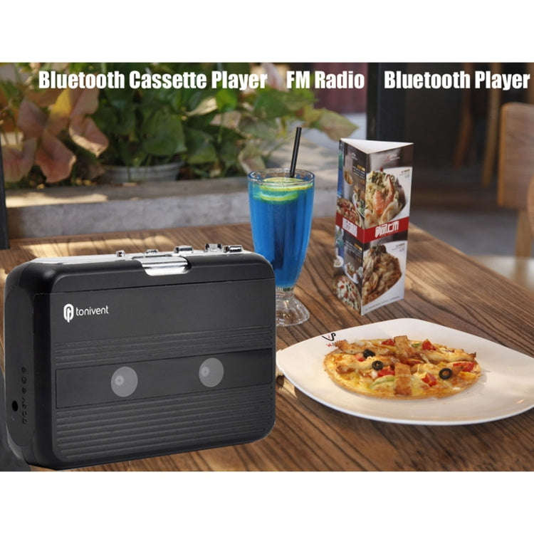 Tonivent TON007B Portable Bluetooth Tape Cassette Player, Support FM / Bluetooth Input and Output...