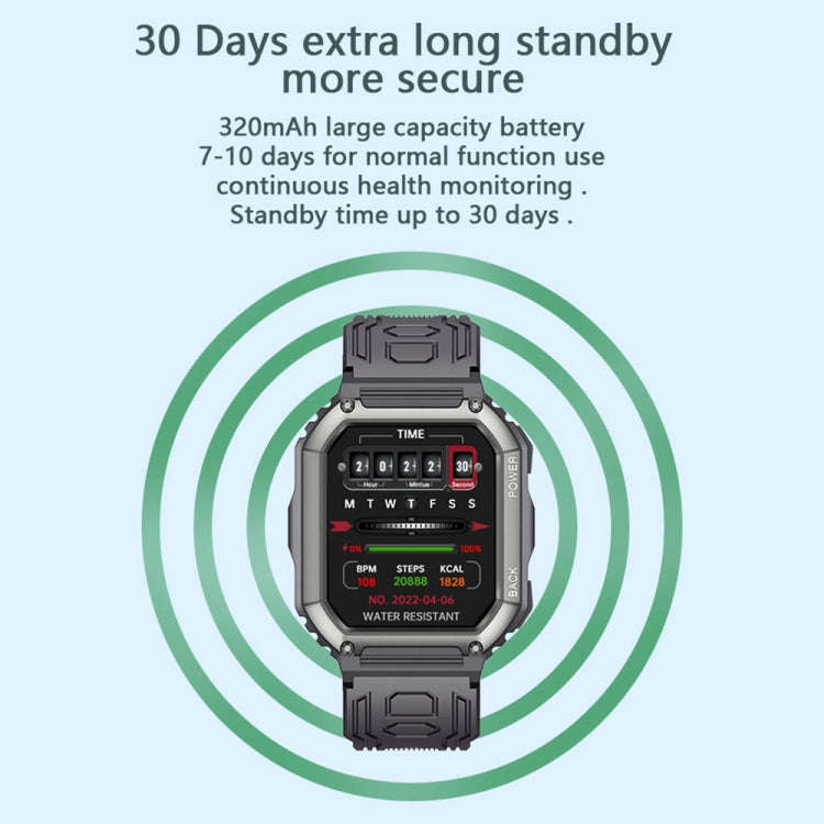 KR06 Waterproof Pedometer Sport Smart Watch, Support Heart Rate / Blood Pressure Monitoring / BT ...