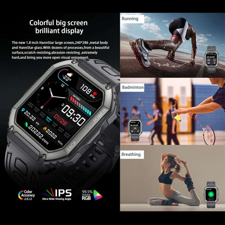KR06 Waterproof Pedometer Sport Smart Watch, Support Heart Rate / Blood Pressure Monitoring / BT ...