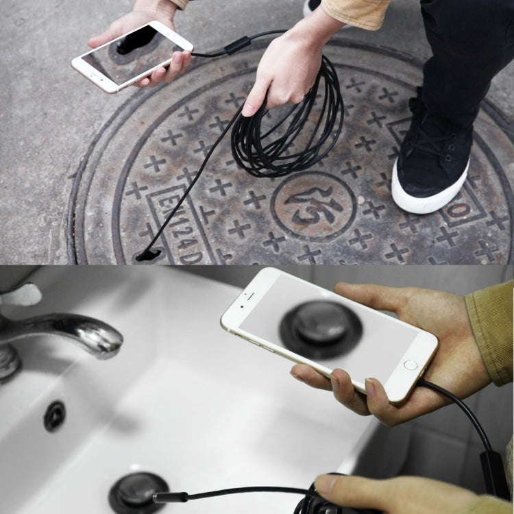 AN97 USB-C / Type-C Endoscope Waterproof IP67 Tube Inspection Camera with 8 LED & USB Adapter, Le...