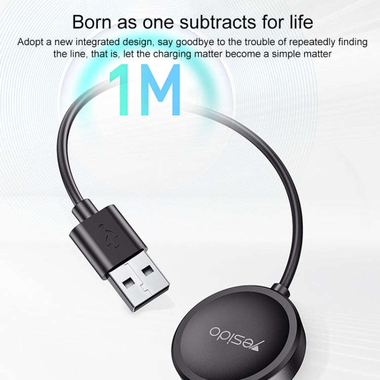 For Samsung Watch Yesido CA161 USB Magnetic Charger, Cable Length: 1m (Black)