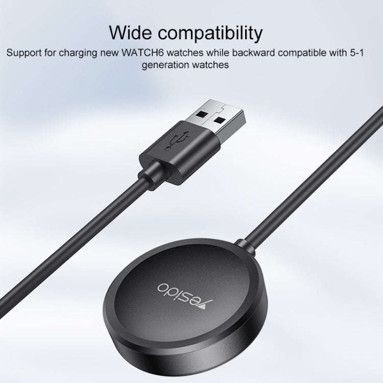 For Samsung Watch Yesido CA161 USB Magnetic Charger, Cable Length: 1m (Black)