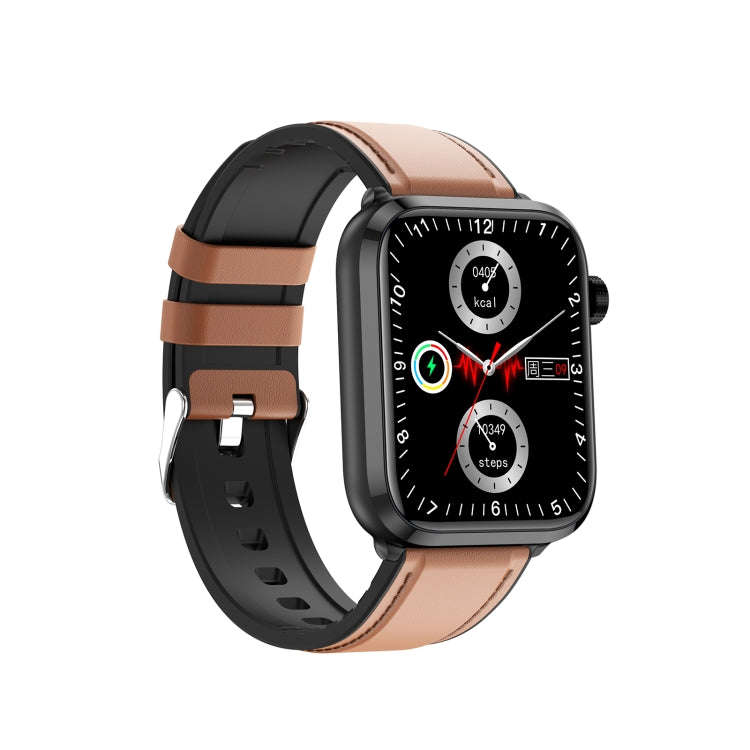 ET210 1.91 inch IPS Screen IP67 Waterproof Leather Band Smart Watch, Support Body Temperature Mon...