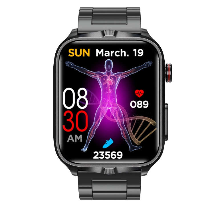 TK11P 1.83 inch IPS Screen IP68 Waterproof Steel Band Smart Watch, Support Stress Monitoring / EC...
