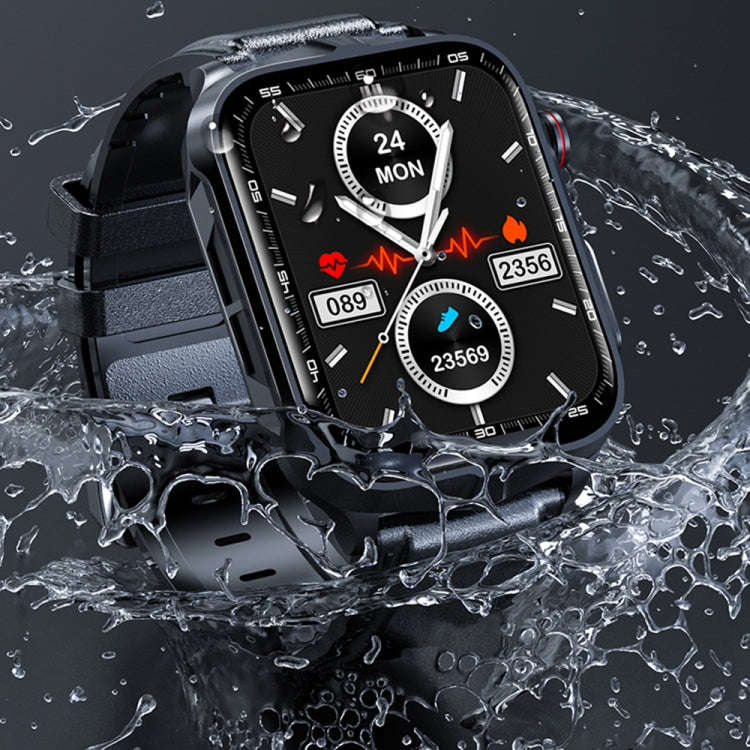 TK11P 1.83 inch IPS Screen IP68 Waterproof Leather Band Smart Watch, Support Stress Monitoring / ...