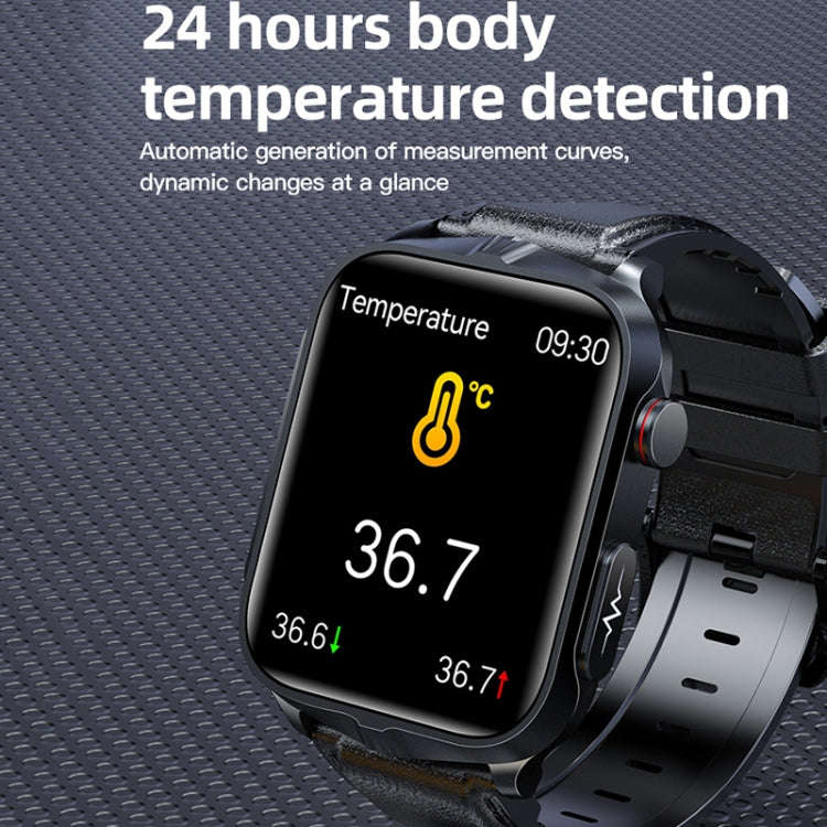 TK11P 1.83 inch IPS Screen IP68 Waterproof Silicone Band Smart Watch, Support Stress Monitoring /...