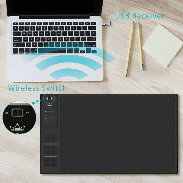 HUION Inspiroy Series WH1409(8192) 5080LPI Professional Art USB Graphics Drawing Tablet for Windo...