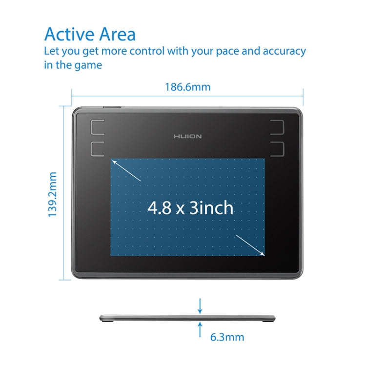HUION Inspiroy Series H430P 5080LPI Professional Art USB Graphics Drawing Tablet for Windows / Ma...
