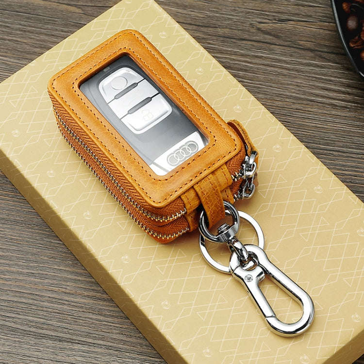 TP-9009 Double-deck Multi-function Car Key Bag(Brown)