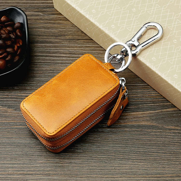 TP-9009 Double-deck Multi-function Car Key Bag(Brown)
