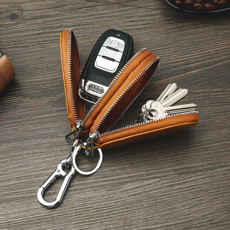 TP-9006 Double-deck Multi-function Car Key Bag(Coffee)