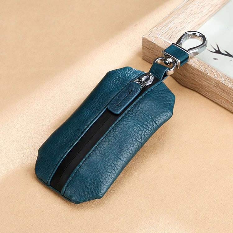 TP-9016 Litchi Texture Waterproof Zipper Car Key Bag (Green)