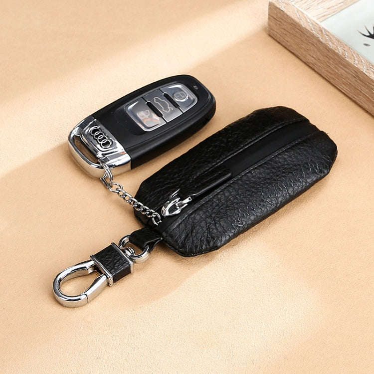 TP-9016 Litchi Texture Waterproof Zipper Car Key Bag (Green)