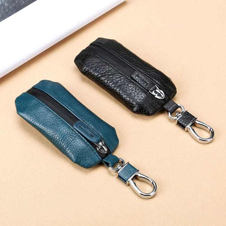 TP-9016 Litchi Texture Waterproof Zipper Car Key Bag (Green)