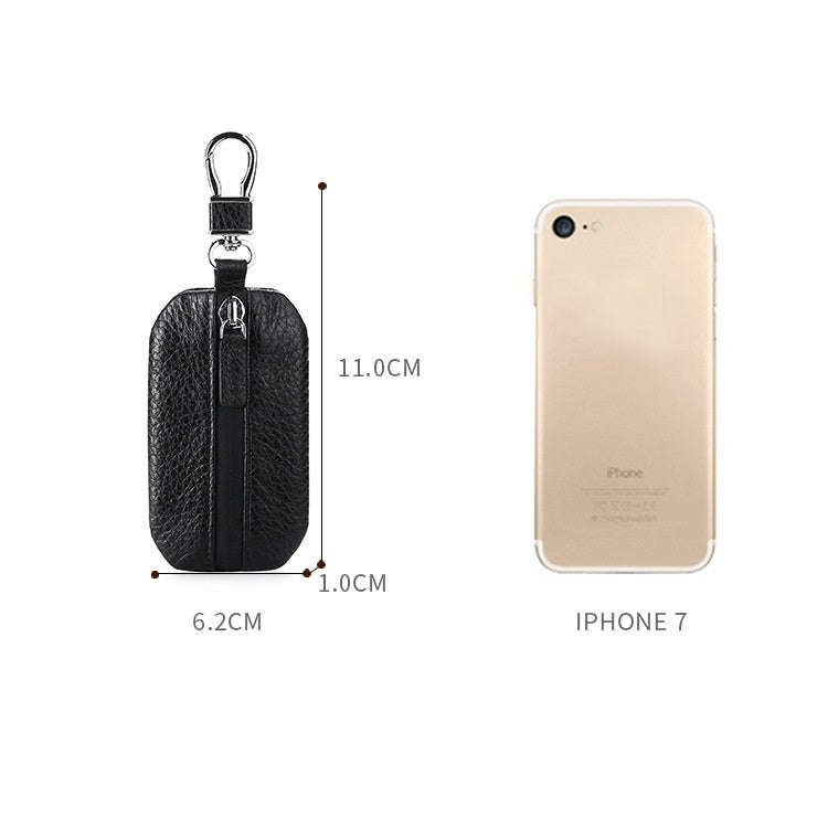 TP-9016 Litchi Texture Waterproof Zipper Car Key Bag (Green)