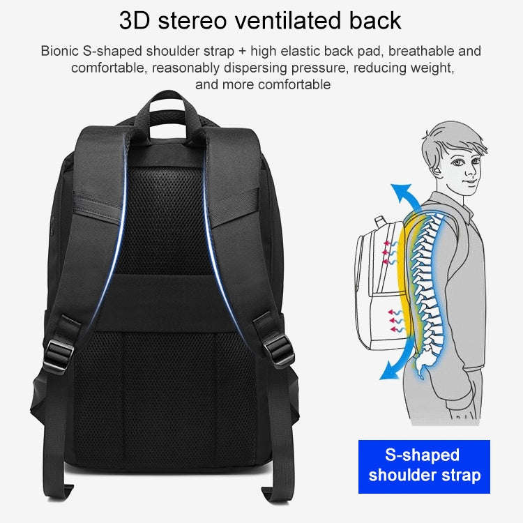 cxs-619 Multifunctional Oxford Laptop Bag Backpack (Dark Blue)