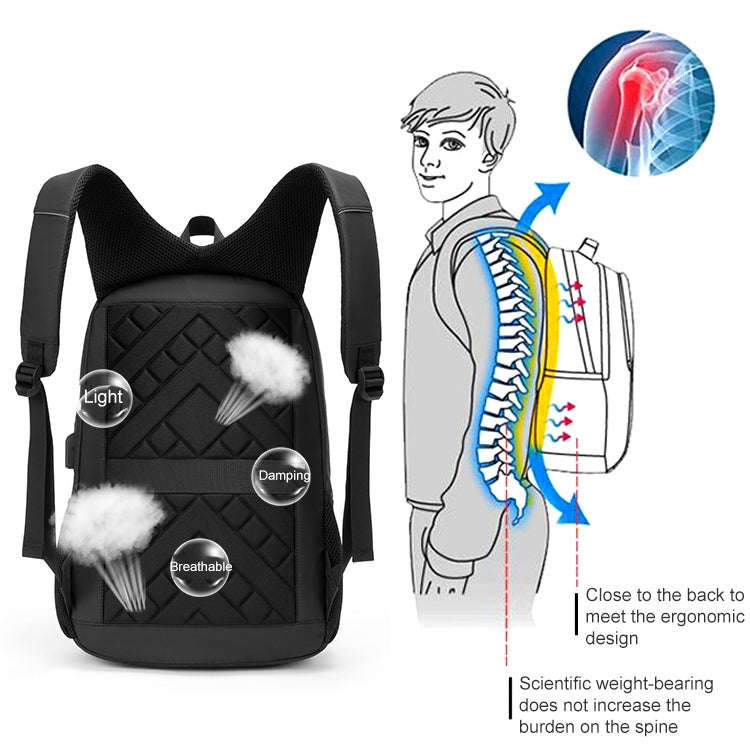 cxs-621 Multifunctional Oxford Laptop Bag Backpack (Blue)