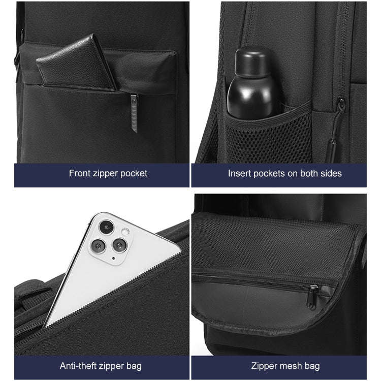 cxs-8106 Multifunctional Oxford Laptop Bag Backpack (Grey)
