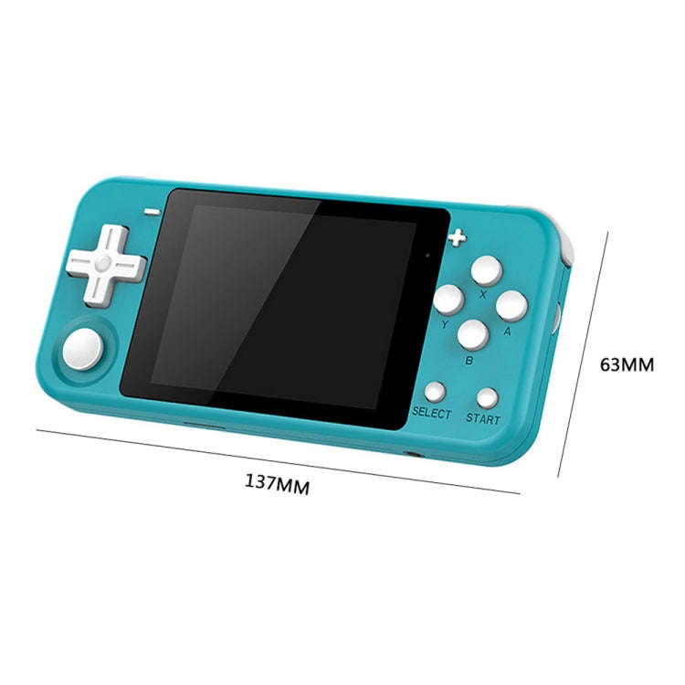 Powkiddy Q90 3.0 inch IPS Screen Retro Joystick Handheld Game Console with 16GB Memory (White)