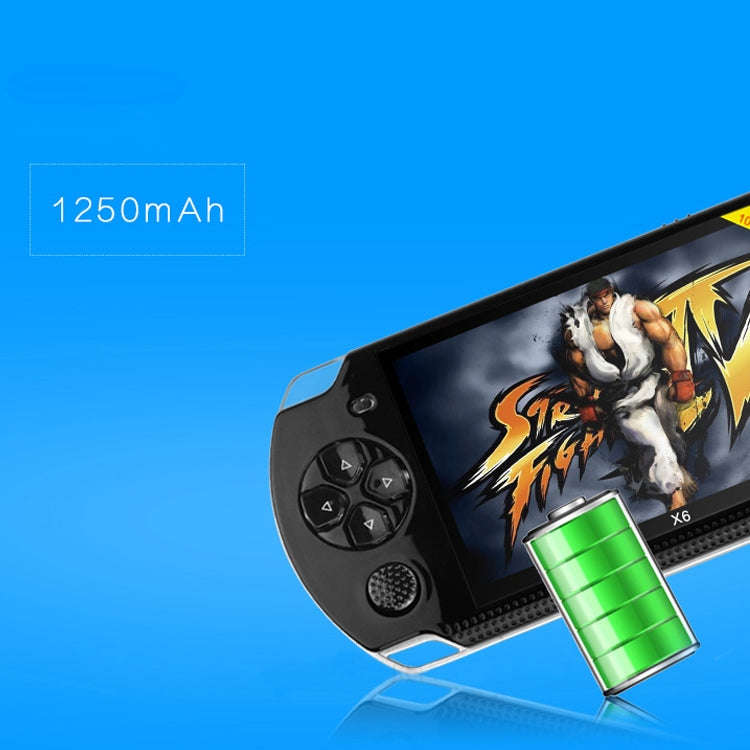 X6 4.3 inch Screen Retro Portable Game Console with 3MP Camera, Built-in 10000 Games, Supports E-...