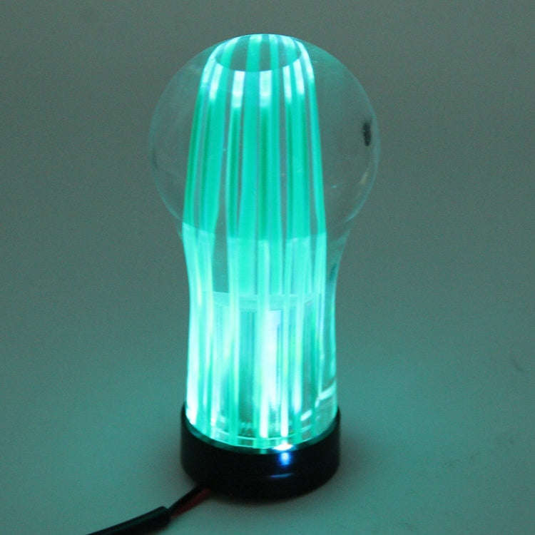 Crystal Double Light Car Breathing Racing Dash LED Magic Lamp Gear Head Shift Knob with Base, Siz...