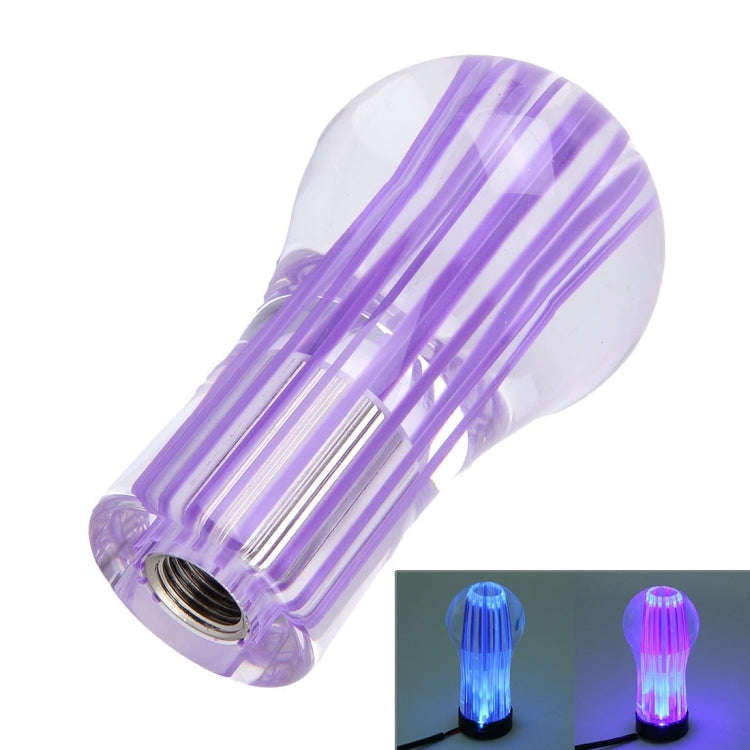 Crystal Double Light Car Breathing Racing Dash LED Magic Lamp Gear Head Shift Knob with Base, Siz...