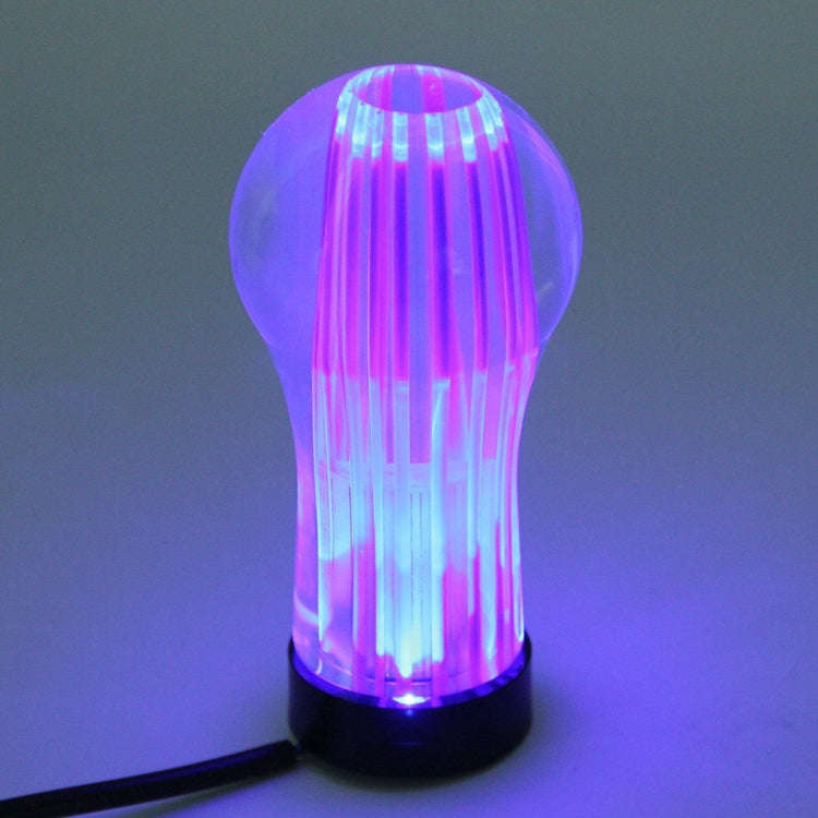 Crystal Double Light Car Breathing Racing Dash LED Magic Lamp Gear Head Shift Knob with Base, Siz...