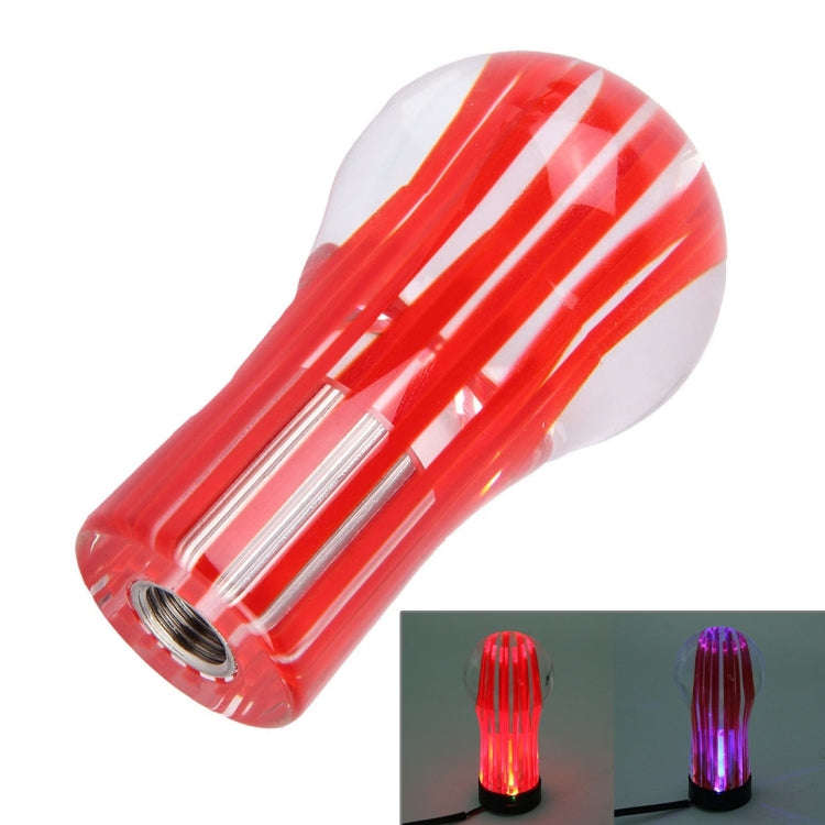 Crystal Double Light Car Breathing Racing Dash LED Magic Lamp Gear Head Shift Knob with Base, Siz...