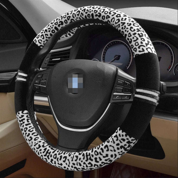 Leopard Grain Steering Wheel Cover, Adaptation Steering Wheel Diameter: 37-38 cm