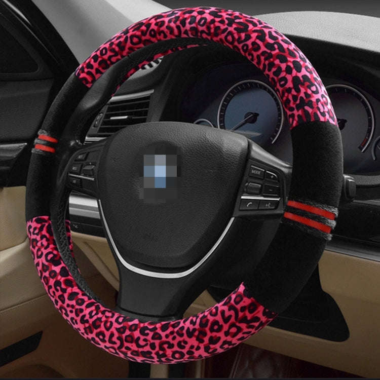 Leopard Grain Steering Wheel Cover, Adaptation Steering Wheel Diameter: 37-38 cm