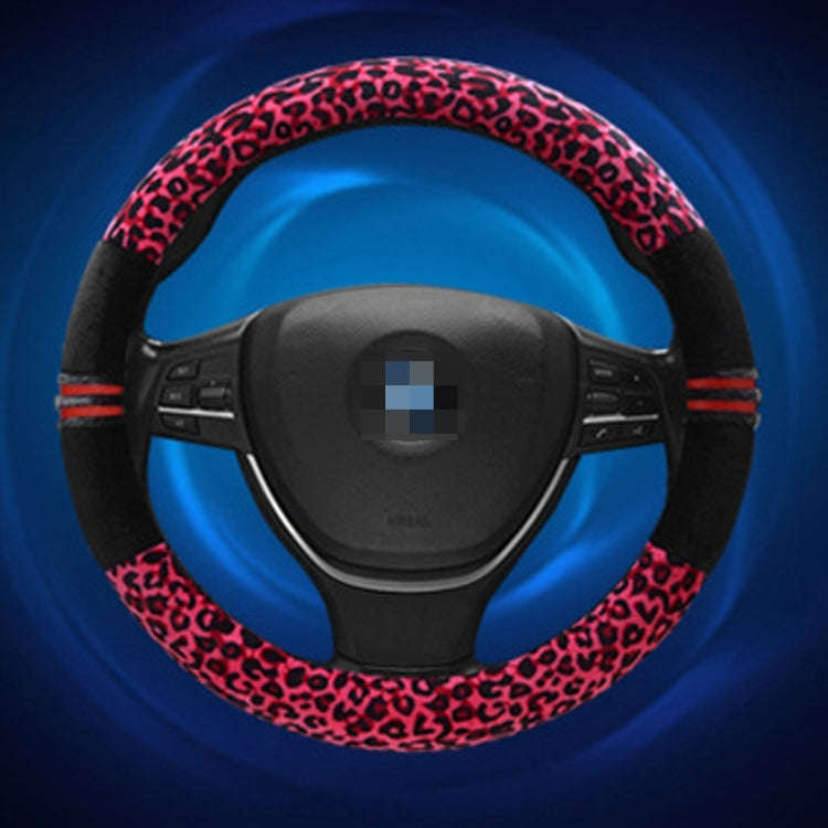 Leopard Grain Steering Wheel Cover, Adaptation Steering Wheel Diameter: 37-38 cm