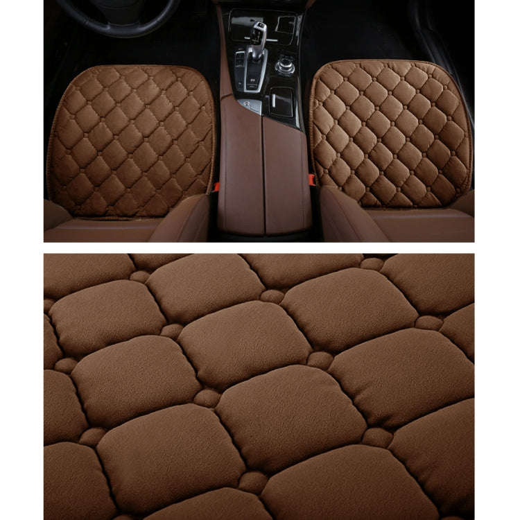 3 PCS / Set Luxurious Warm Car Seat Cover Cushion Universal Front Back Seat Covers Car Non-slip C...