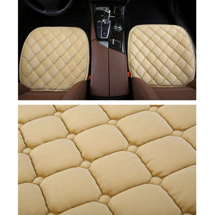 3 PCS / Set Luxurious Warm Car Seat Cover Cushion Universal Front Back Seat Covers Car Non-slip C...