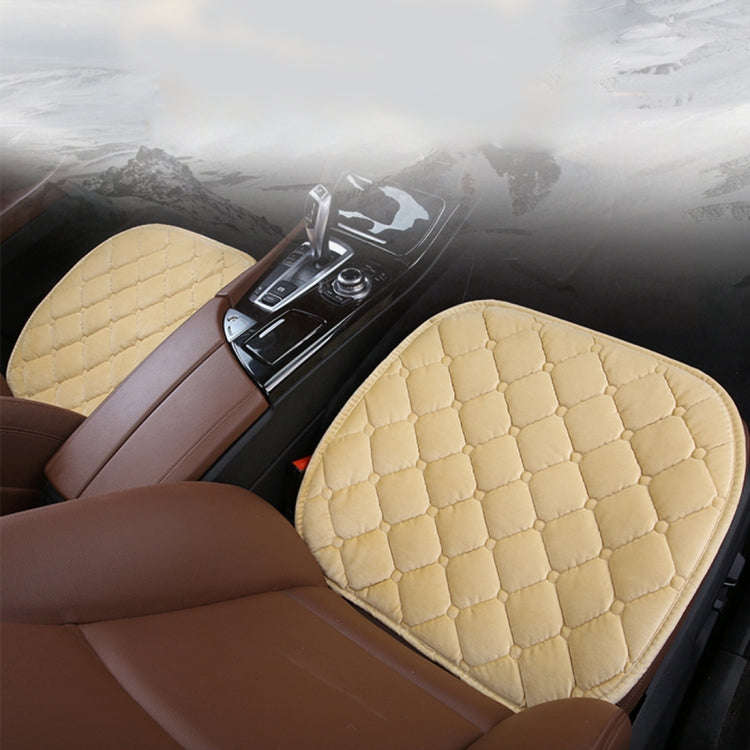 3 PCS / Set Luxurious Warm Car Seat Cover Cushion Universal Front Back Seat Covers Car Non-slip C...