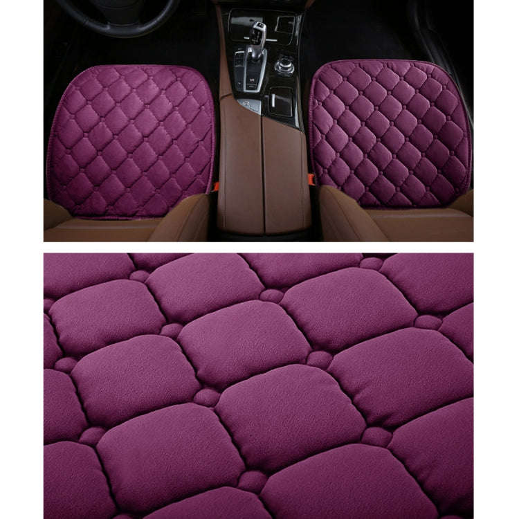 3 PCS / Set Luxurious Warm Car Seat Cover Cushion Universal Front Back Seat Covers Car Non-slip C...
