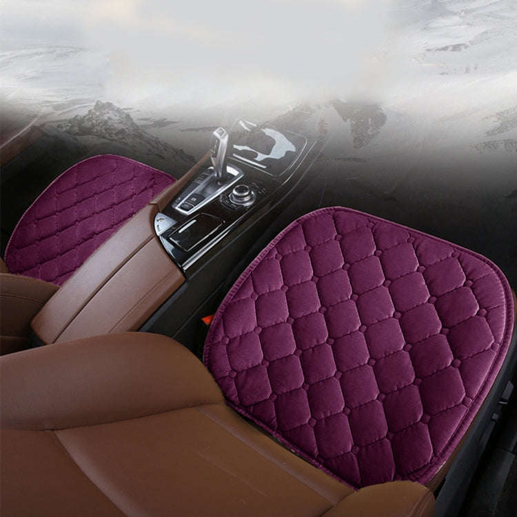 3 PCS / Set Luxurious Warm Car Seat Cover Cushion Universal Front Back Seat Covers Car Non-slip C...