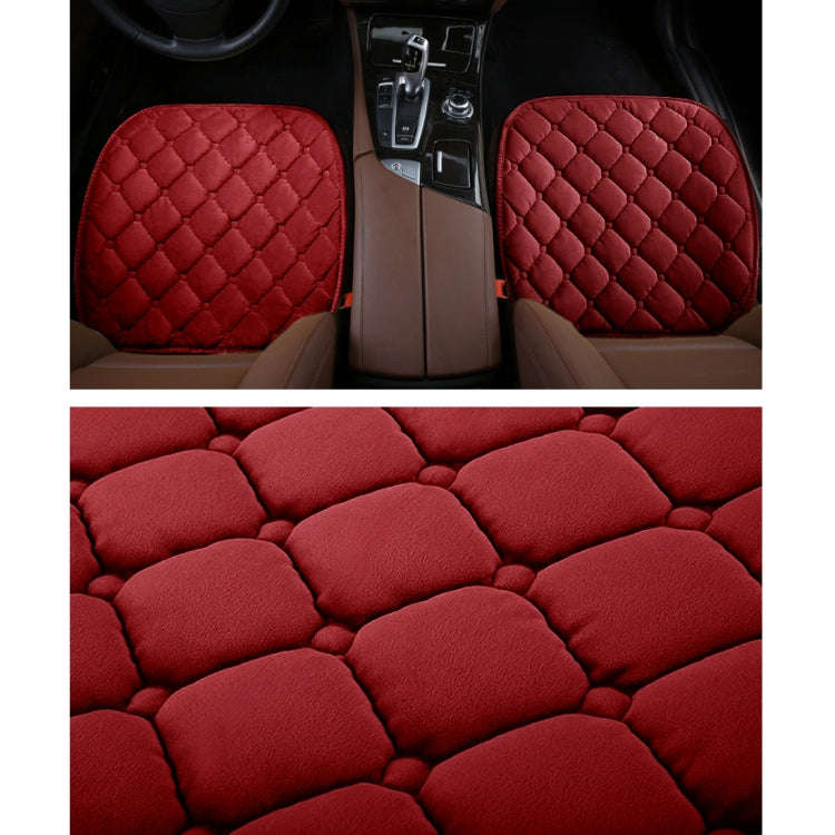 3 PCS / Set Luxurious Warm Car Seat Cover Cushion Universal Front Back Seat Covers Car Non-slip C...