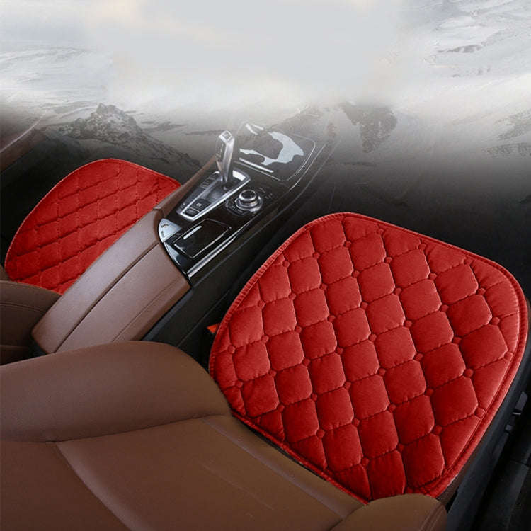 3 PCS / Set Luxurious Warm Car Seat Cover Cushion Universal Front Back Seat Covers Car Non-slip C...