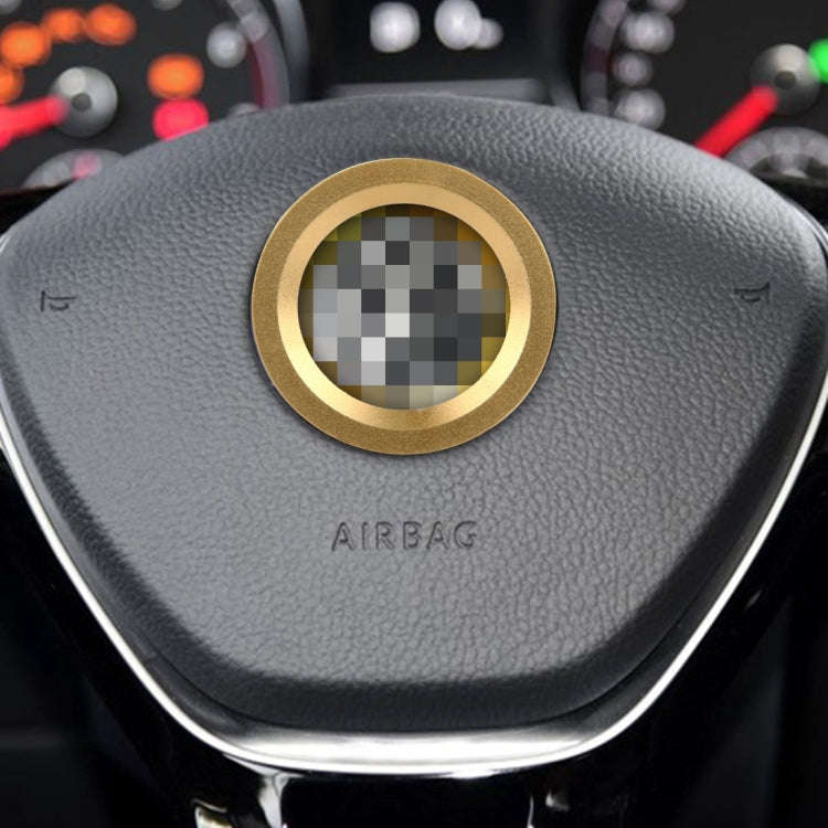 Car Aluminum Steering Wheel Decoration Ring For Cadillac(Gold)