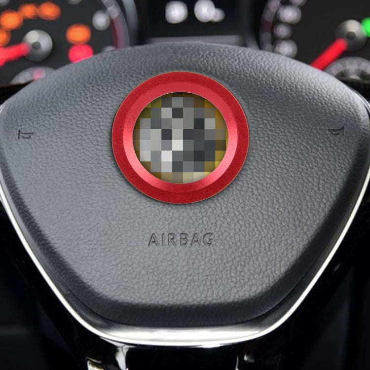 Car Aluminum Steering Wheel Decoration Ring For Cadillac(Red)