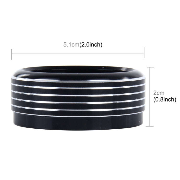 3 PCS Car Aluminum Air Conditioner Knob Case For Subaru(Black)