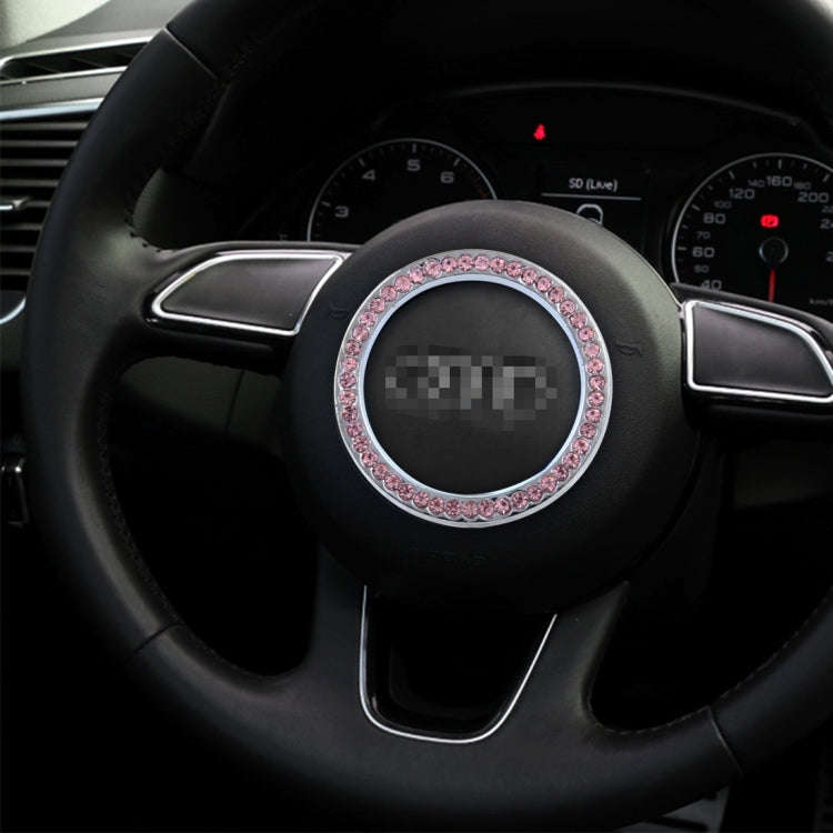 Universal Car Aluminum Steering Wheel Decoration Ring with Diamond For Start Stop Engine System(P...