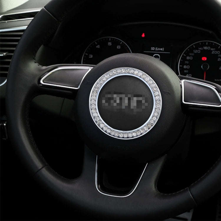 Universal Car Aluminum Steering Wheel Decoration Ring with Diamond For Start Stop Engine System(S...