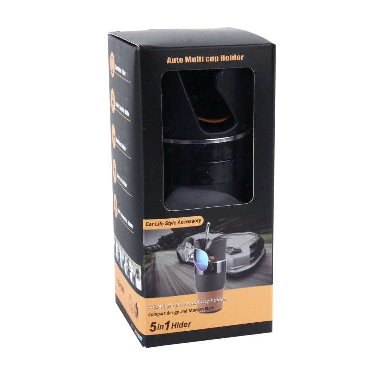 SB-1088 5 in 1 Auto Multi-functional Cup Holder Smartphone Drink Sunglasses Card Coin Small Acces...