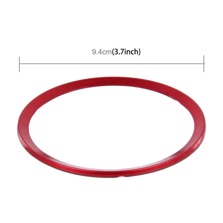 Car Aluminum Steering Wheel Decoration Ring For Audi(Red)